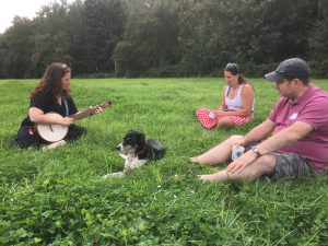 Jaming in the grass